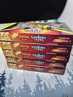 5X Pokemon Shining Fates Pikachu V Collection Box NEW FACTORY SEALED TCG - Image 2
