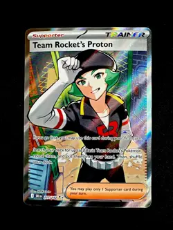 Team Rocket's Proton #227/182 NM Pokemon TCG Ultra Rare Holo Destined Rivals - Image 1