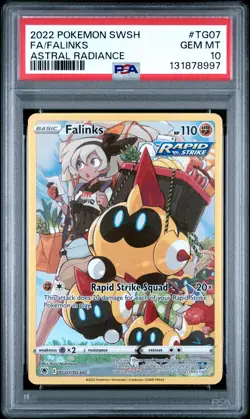 2022 POKEMON SWORD & SHIELD ASTRAL RADIANCE #TG07 FULL ART/FALINKS PSA 10 - Image 1