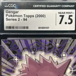 2000 Topps Pokemon #94 Gengar Series 2 CGC 7.5 - Image 3