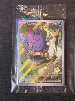 N's Zorua 189 Sv Pokemon Center Stamp Promo - SEALED - Image 1