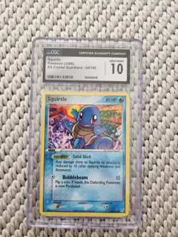 Pokemon Squirtle EX Crystal Guardians 64/100 CGC 10 Gem Mint 2006 TCG - Image 1