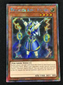 Yugioh Thunder King Rai-Oh RA03-EN206 1st Platinum Secret (NM) - Image 1