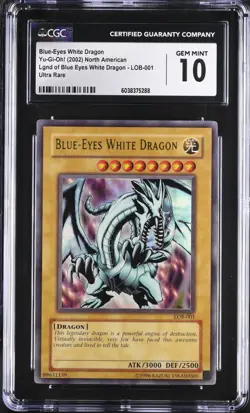 💎 Blue-Eyes White Dragon LOB-001 Ultra Rare 2002 PSA CGC 10 Yu-Gi-Oh! 💎 - Image 1