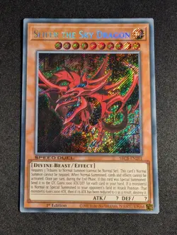 Yugioh - Slifer the Sky Dragon SBCB-EN201 1st Secret Rare NM - Image 1