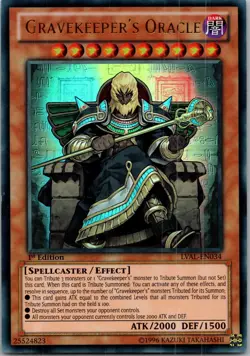 Yugioh Gravekeeper's Oracle LVAL-EN034 1st Edition Ultra Rare NM - Image 1
