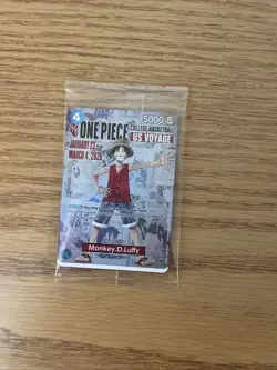 One Piece TCG Monkey D. Luffy Rutgers College Promo - Sealed - Image 1