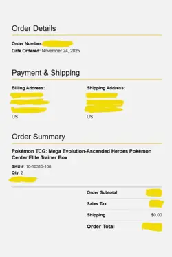 2 Pokemon TCG Ascended Heroes Pokemon Center ETB's - (PRESALE) SHIPS Feb 20th - Image 2