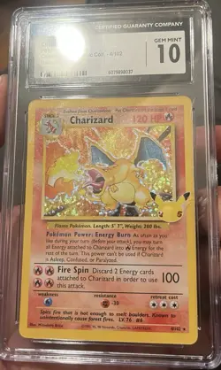 Pokemon TCG Charizard 4/102 Celebrations Classic Collection Holo Rare CGC 10 - Image 2