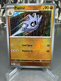 Pupitar (Master Ball Pattern) 048/131 Pokemon TCG Prismatic Evolutions Holo Card - Image 1