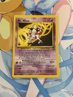 Mr. Mime 27/130 Pokemon Base Set 2 Rare Card - MP - Image 1