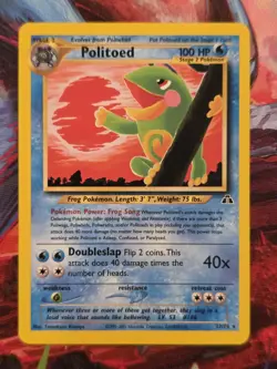 Politoed 27/75 Neo Discovery Non-Holo Rare Pokemon Card - Image 1