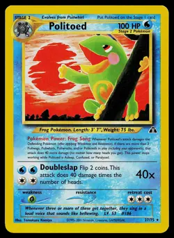 Pokemon Card - Politoed Neo Discovery 27/75 Rare - Image 1
