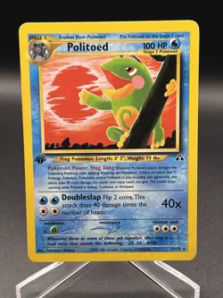 Politoed - 27/75 - Pokemon Neo Discovery 1st Edition Rare Card WOTC LP - Image 1
