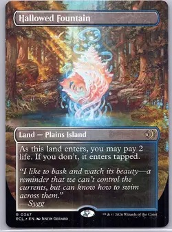 Hallowed Fountain (Borderless) - MTG Lorwyn Eclipsed Regular - NM/M - Image 1
