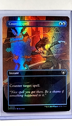 2023 MTG Magic the Gathering CMM Commander Masters Borderless Foil Counterspell - Image 1