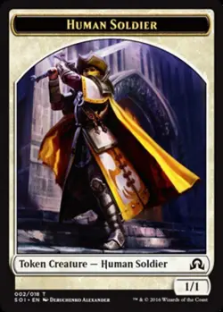 Token - Human Soldier X4 (Shadows over Innistrad (2016)) MTG (NM) *CCGHouse* Mag - Image 1