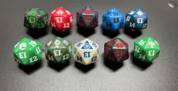 Complete Set Ravnica Allegience MTG Spindowns D20 dice (10 dice) - Magic - Image 1