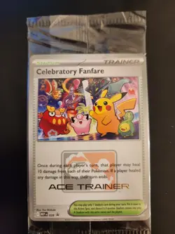 Pokemon TCG Celebratory Fanfare 2025 ACE TRAINER Black Star Promo Sealed - Image 1
