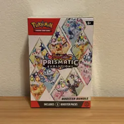 Pokemon TCG Prismatic Evolutions Booster Bundle Brand New Sealed 6 Booster Packs - Image 1