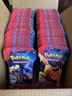 Pokemon TCG Destined Rivals Sleeved Booster Packs FACTORY SEALED - LOT OF 72 - Image 1