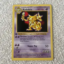 Kadabra 1st Edition Uncommon Base Set (Shadowless) 032/102 LP/MP - Pokemon TCG - Image 1