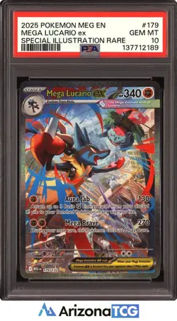 Pokemon 2025 Mega Lucario GX 179/132 SIR Mega Evolution GEM MINT PSA 10 - Image 1