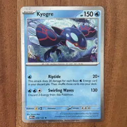 Pokemon TCG Kyogre Cosmo Holo Mega Evolutions Promo 034/132 NM - Image 1