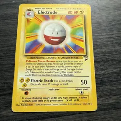 Heavily Played, English Pokemon Regular Electrode - 25/130 - Rare - Unlimited Ed - Image 1