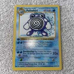 1999 Pokemon POLIWHIRL Base Set 1ST EDITION Non Holo 38/102 WOTC - Image 1