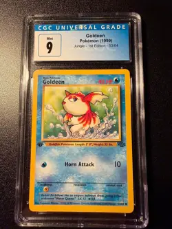 Goldeen #53 - Pokemon: 1999 Jungle 1st Edition - CGC 9 - Image 1