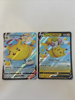 Flying Pikachu Holo V 006/025 & VMAX 007/025 Pokemon Celebrations NM - Image 1