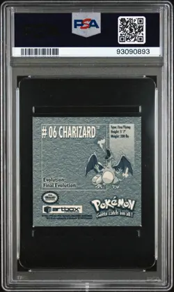 Pokemon - PSA 9 - 1999 Pokemon Stickers Series 1 Charizard #6 - Image 2
