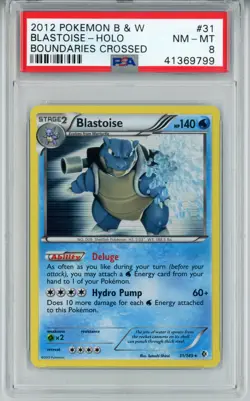 2012 POKEMON BOUNDARIES CROSSED BLASTOISE #31 HOLO FOIL PSA 8 NM #41369814 - Image 1