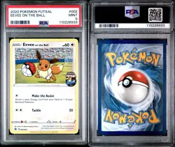 Eevee On the Ball 2020 Futsal UK Exclusive Promo Card PSA 9 Mint 002/005 - Image 3