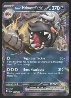 Arven's Mabosstiff ex 139/182 Pokemon TCG Destined Rivals NM - Image 1