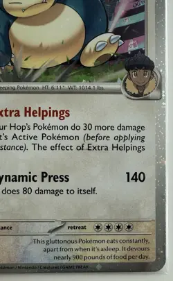 Pokemon TCG Hop's Snorlax Stamped Promo Card 117/159 GameStop Exclusive - Image 4