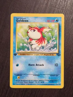 1st Edition Goldeen Jungle Pokemon Card LP 53/64 Common #3 - Image 1