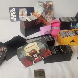 Magic: The Gathering & Final Fantasy Collectible Card Lot with Storage Boxes - Image 2