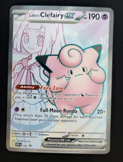 Pokemon TCG Lillie's Clefairy ex 195 SV Promo Card Premium Collection - Image 1
