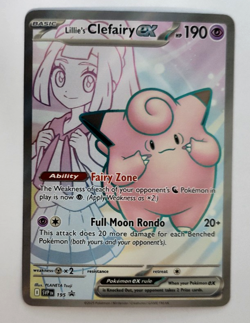 Pokemon TCG Lillie's Clefairy ex 195 SV Promo Card Premium Collection - Image 3