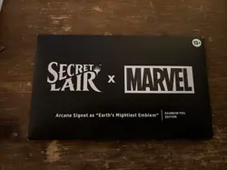 MTG Arcane Signet Earth's Mightiest Emblem Promo Card Marvel X Secret Lair Foil - Image 1