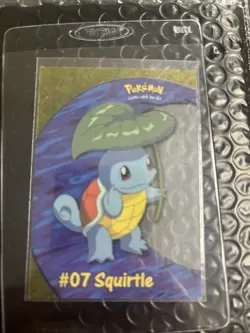 2000 Topps Pokemon Squirtle #07PC4 TV Animation Clear Acetate Card First Print - Image 1