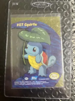 2000 Topps Pokemon Squirtle #07PC4 TV Animation Clear Acetate Card First Print - Image 2