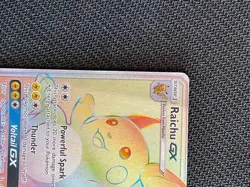 Raichu GX HP Secret Rare Rainbow 75 Shining Legends Pokemon TCG Card 2017 - Image 3