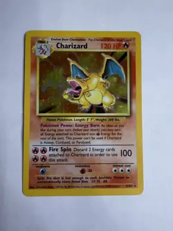 Charizard Base Set Unlitmited Pokemon Card 1999 Holo Near Mint NM - Image 1