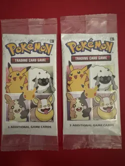 Pokemon TCG GENERAL MILLS 25th Anniversary 3 Card Packs Promo Lot of TWO Sealed - Image 1