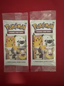 Pokemon TCG GENERAL MILLS 25th Anniversary 3 Card Packs Promo Lot of TWO Sealed - Image 2