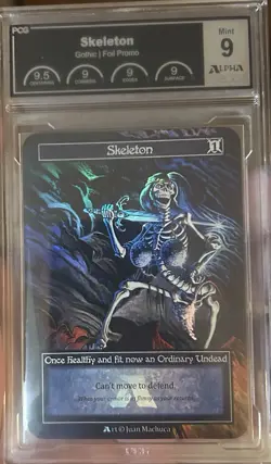 Sorcery Contested Realm: Lord Of Greed Playmat & Skeleton Promo Grade 9 - Image 3