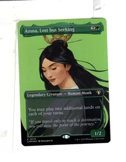 MTG SkeenAB Azusa Lost but Seeking BORDERLESS FOIL from CMM. NM. - Image 1